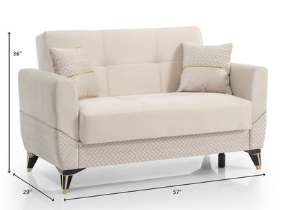 Samba 57" Wide Convertible Loveseat