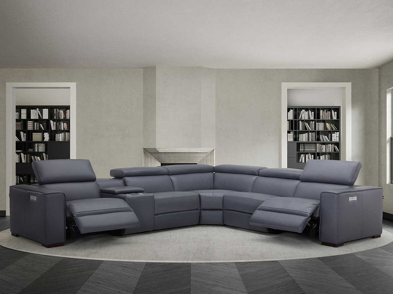 Picaso 138" / 120" Wide Leather Sectional