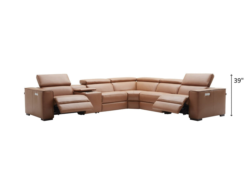 Picaso 138" / 120" Wide Leather Sectional