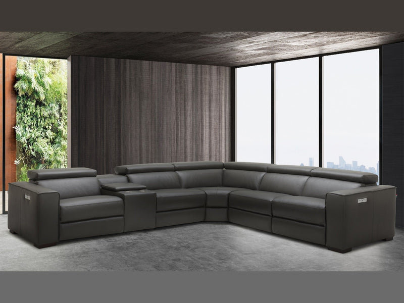 Picaso 138" / 120" Wide Leather Sectional