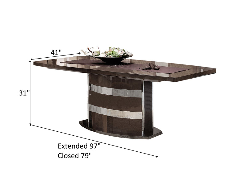 Platinum Slim 97" / 79" Wide Extendable Dining Table