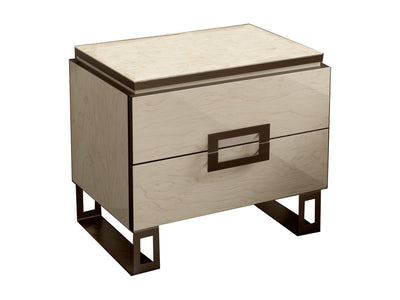 Poesia 22" Tall 2 Drawer Nightstand