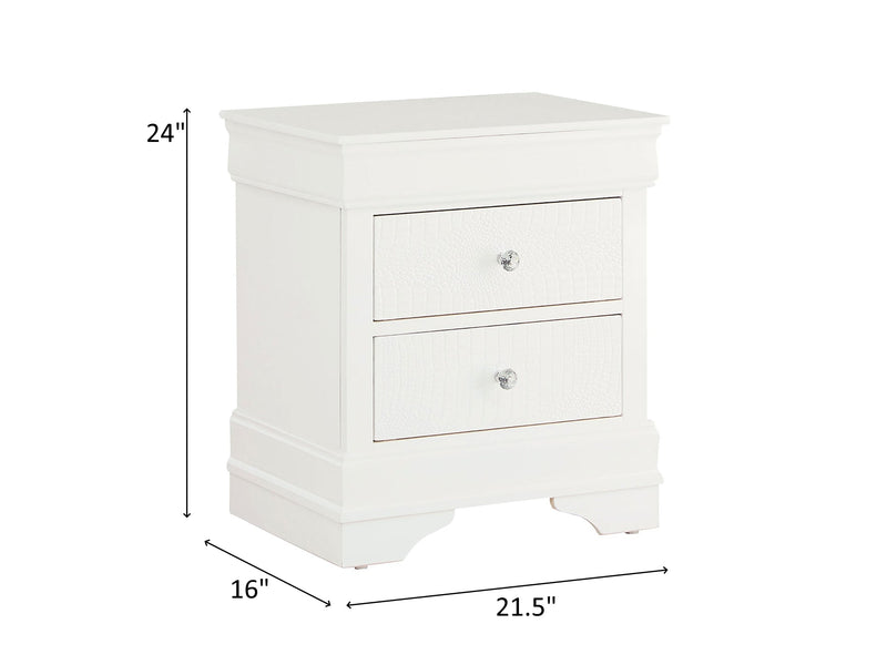 Pompei 24" Tall 2 Drawer Nightstand