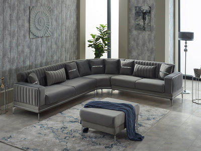 Intra 124" / 108" Wide Convertible Sectional