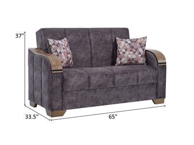 Saphire 65" Wide Convertible Loveseat