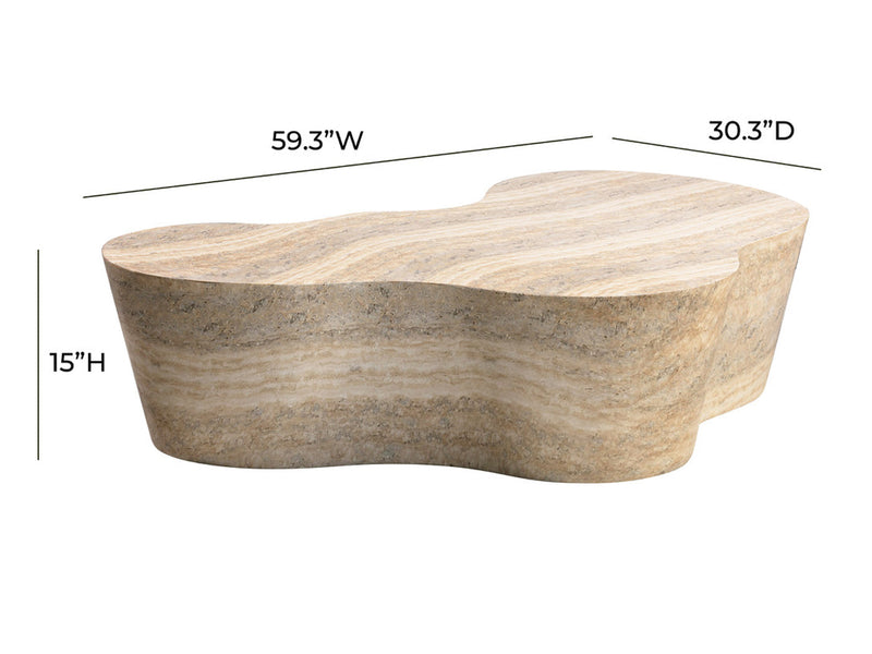 Slab 59.3" Wide Concrete Coffee Table