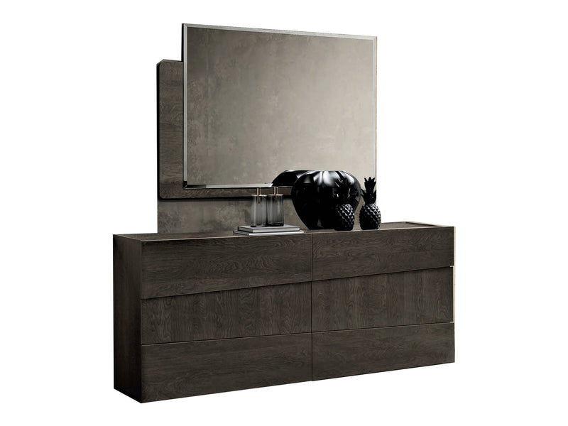 Tekno 65.5" Wide 6 Drawer Dresser With Mirror