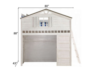 Tree House 80" Wide Twin Loft Bed