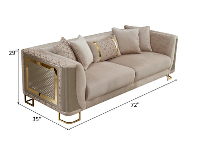 Valentino 72" Wide Loveseat