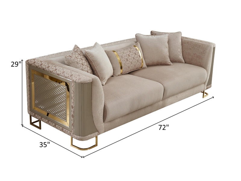 Valentino 72" Wide Loveseat