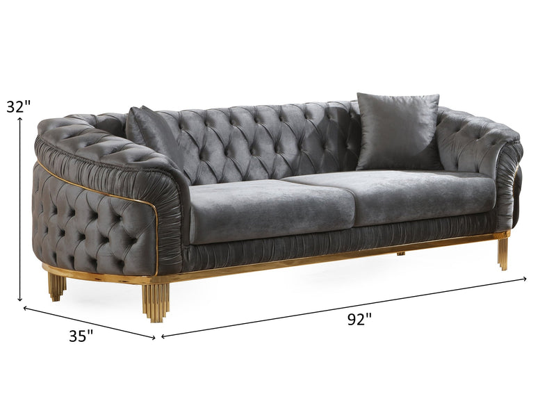 Vanessa 92" Wide Tufted Sofa