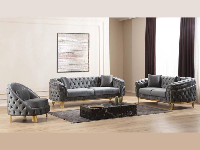 Vanessa 92" Wide Tufted Sofa