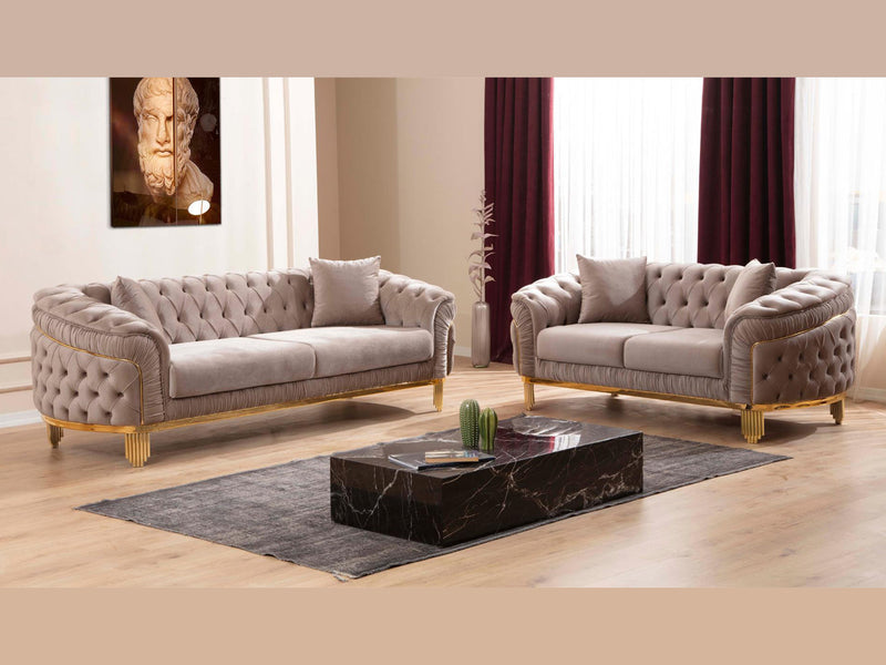 Vanessa 92" Wide Tufted Sofa