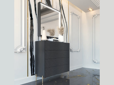 Wave Black Bedroom Set