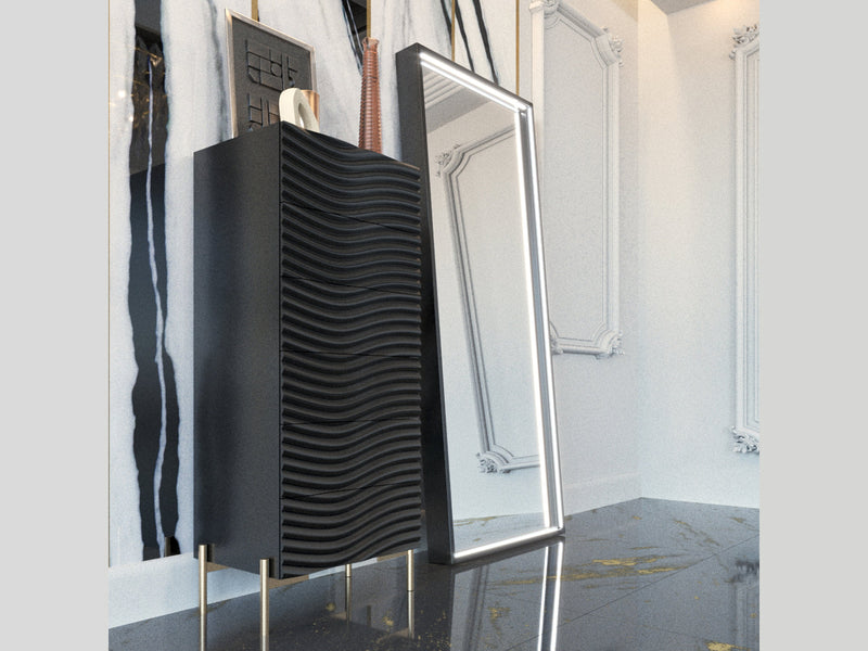 Wave Black Bedroom Set