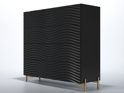 Wave Black Bedroom Set