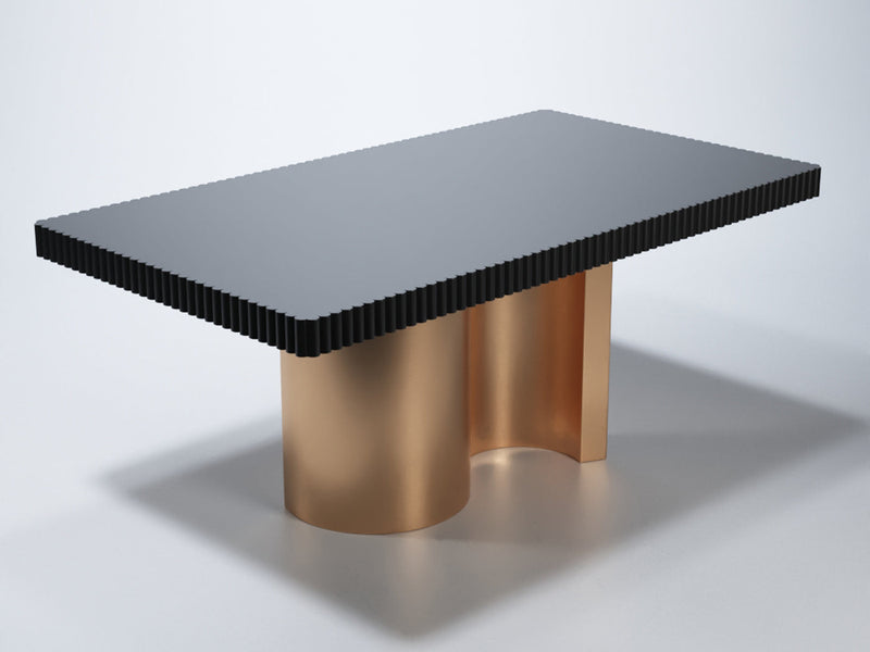 Wave 63" / 79" / 94" Wide 6-8-10 Person Extendable Black Dining Table