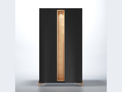 Wave 43" Wide 2 Door Black Dining Cabinet