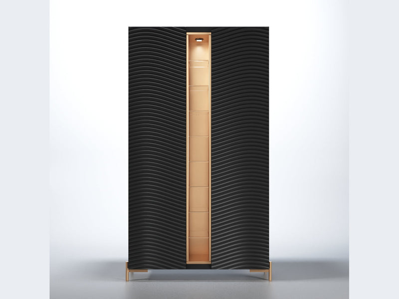 Wave 43" Wide 2 Door Black Dining Cabinet