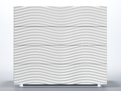 Wave White Bedroom Set
