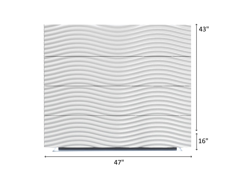 Wave White Bedroom Set