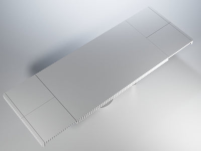Wave 63" / 79" / 94" Wide 6-8-10 Person Extendable White Dining Table