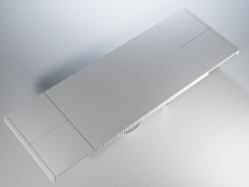 Wave 63" / 79" / 94" Wide 6-8-10 Person Extendable White Dining Table