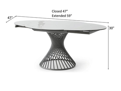 Stares 9034 59" / 47" Wide Extendable Dining Table