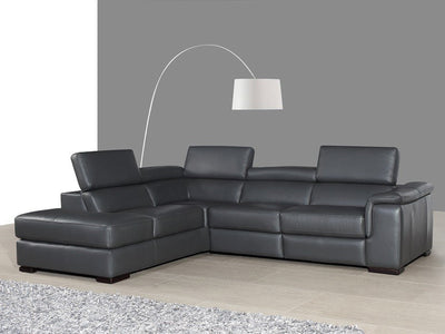 Agata 110.3" / 91.8" Wide Leather Sectional