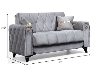 Istanbula 67" Wide Convertible Loveseat