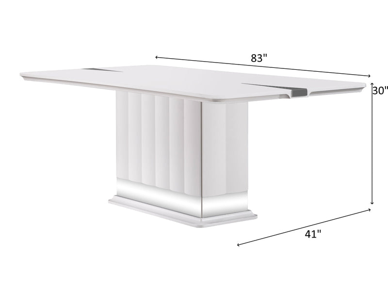 Aqua 83" Wide 6-8 Person Dining Table