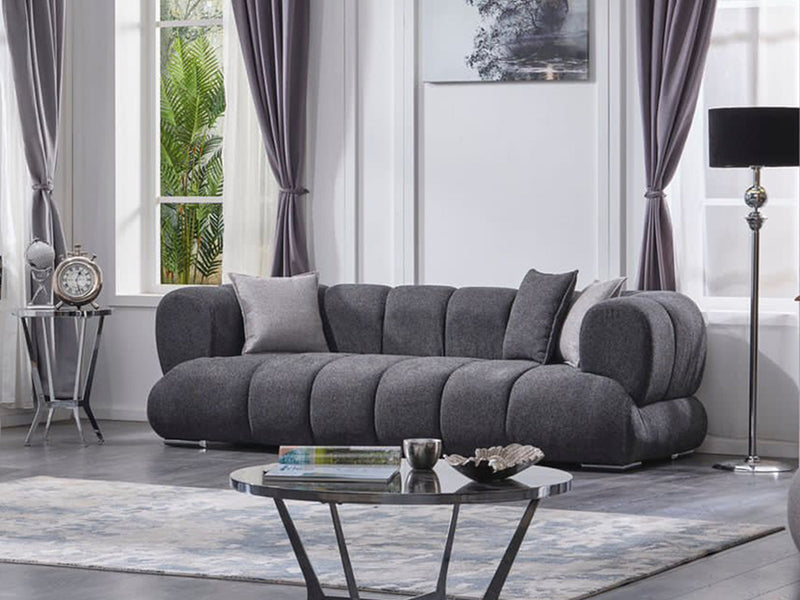 Artur 89.4" Wide Round Arm Sofa