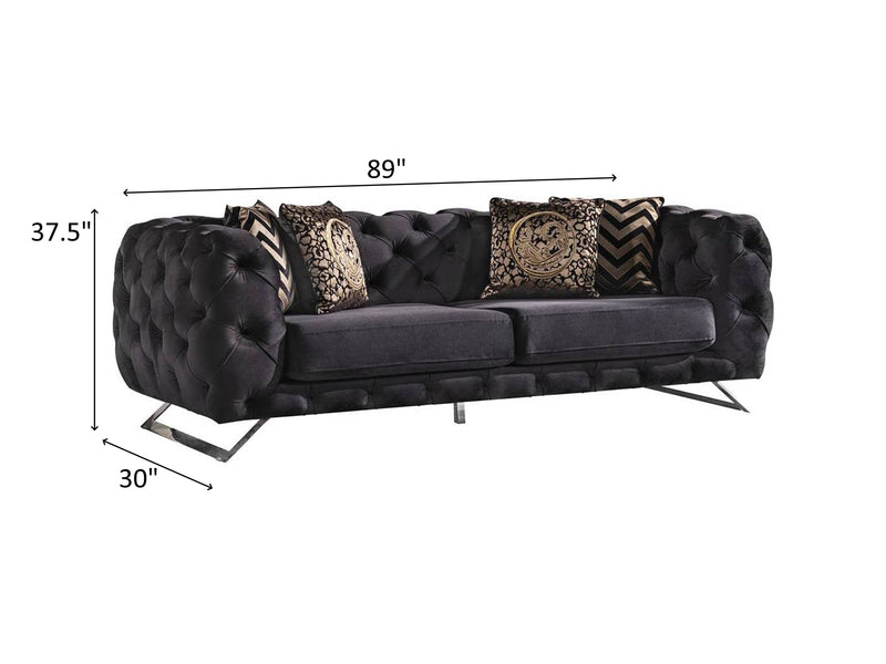 Asus 89" Wide Tufted Sofa