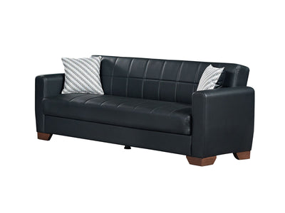 Barato Leather 83" Wide Convertible Sofa