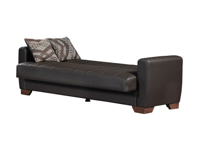 Barato Leather 83" Wide Convertible Sofa