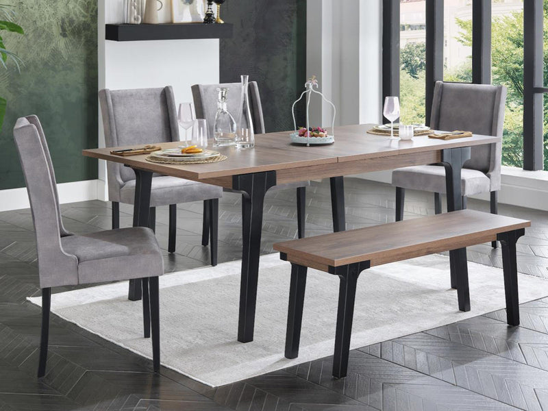 Kennedy 77.2" / 61.4" Wide Extendable Dining Table