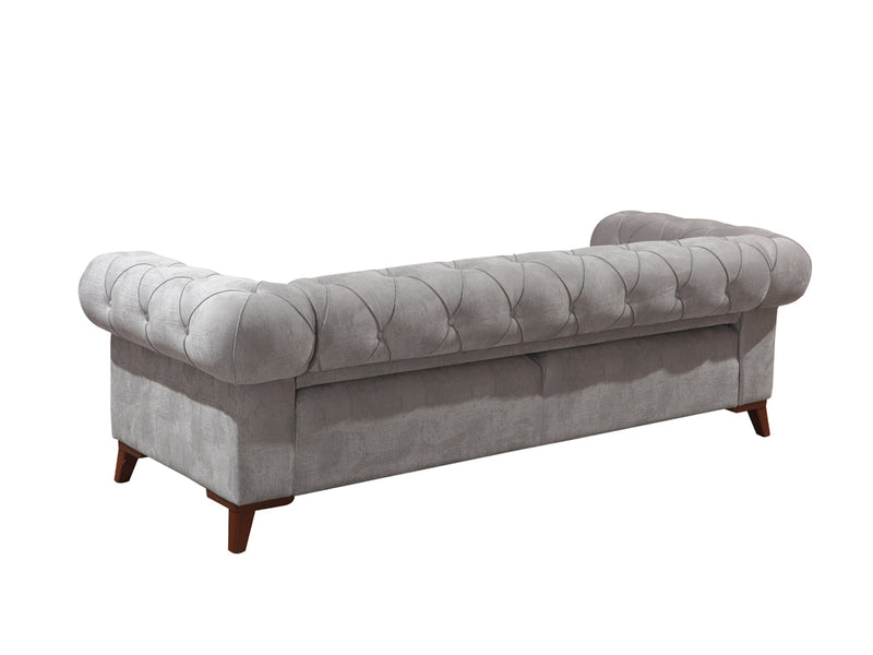 Bernardo 94" Wide Rolled Arm Tufted Extendable Sofa