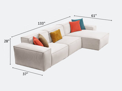 Big Mama 133" / 61" Wide Modular Sectional