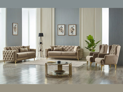 Bolivya 88" Wide Tufted Convertible Sofa