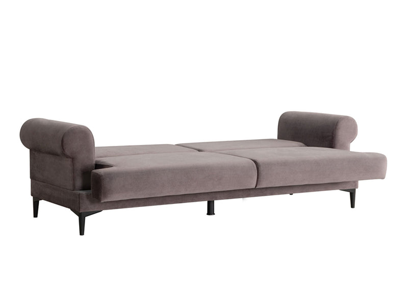 Bulut 89" Wide Rolled Arm Convertible Sofa