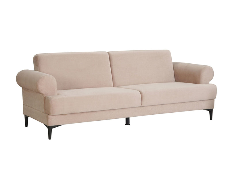 Bulut 89" Wide Rolled Arm Convertible Sofa