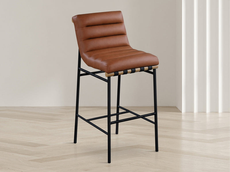 Burke Leather Bar Stool (Set of 2)