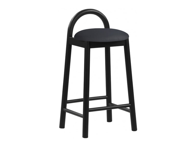 Calvin Faux Leather Bar Stool Black Leg (Set of 2)