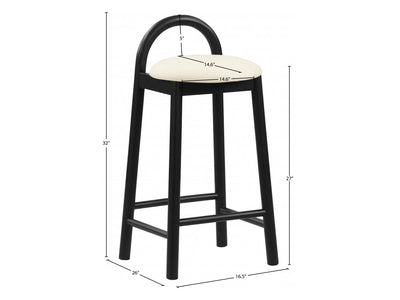 Calvin Faux Leather Bar Stool Black Leg (Set of 2)