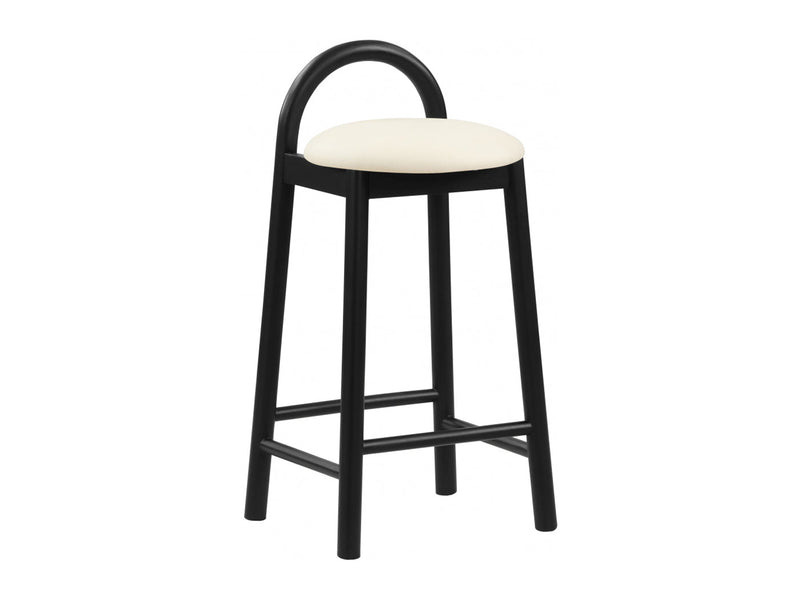 Calvin Faux Leather Bar Stool Black Leg (Set of 2)