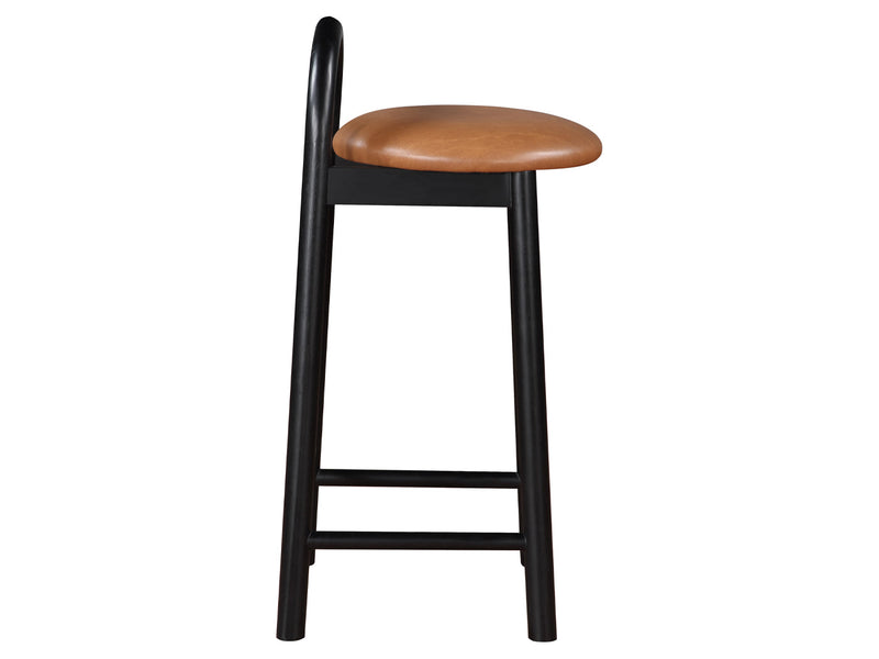 Calvin Faux Leather Bar Stool Black Leg (Set of 2)