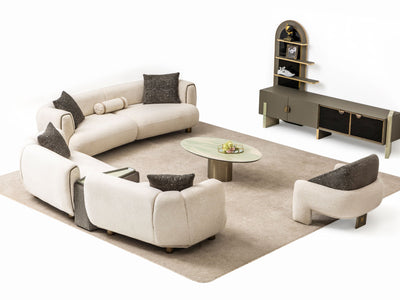 Da Vinci Three Seater Oval Sofa