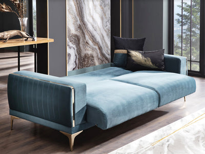 Carlino 90.5" Wide Square Arm Convertible Sofa