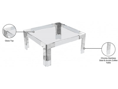 Casper 36" Wide Square Coffee Table