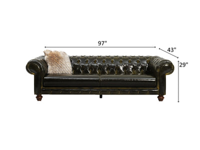 Chester Leather 97" Wide Sofa